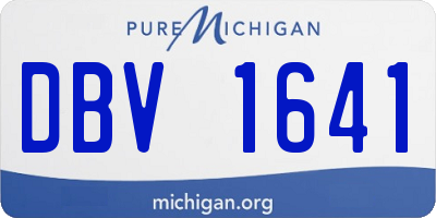 MI license plate DBV1641