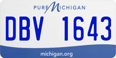 MI license plate DBV1643