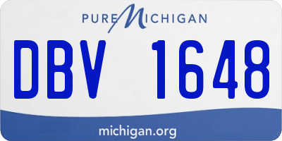 MI license plate DBV1648