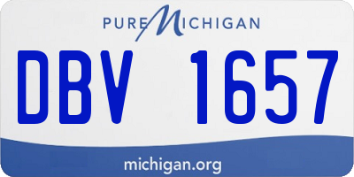 MI license plate DBV1657