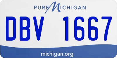 MI license plate DBV1667