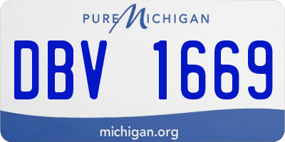 MI license plate DBV1669