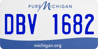 MI license plate DBV1682