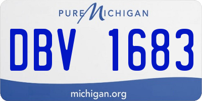 MI license plate DBV1683