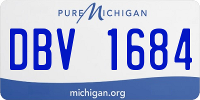 MI license plate DBV1684