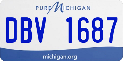 MI license plate DBV1687