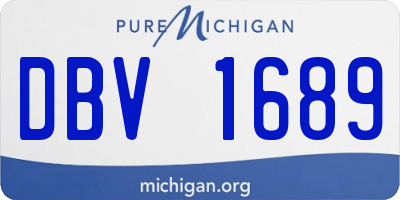 MI license plate DBV1689