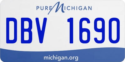 MI license plate DBV1690