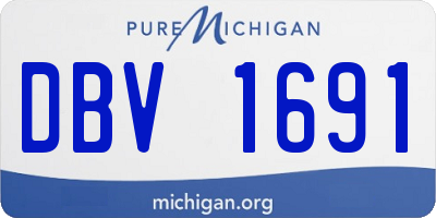 MI license plate DBV1691