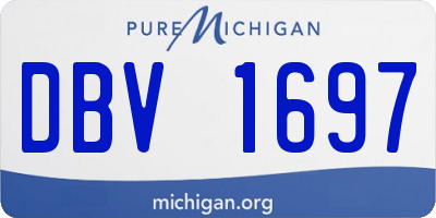 MI license plate DBV1697