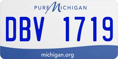 MI license plate DBV1719