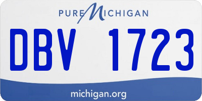 MI license plate DBV1723