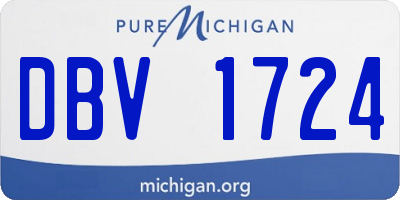 MI license plate DBV1724
