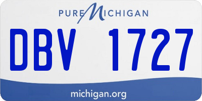 MI license plate DBV1727