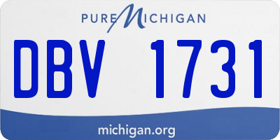 MI license plate DBV1731