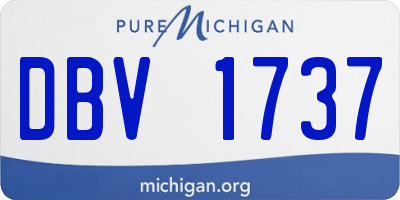 MI license plate DBV1737