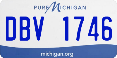 MI license plate DBV1746