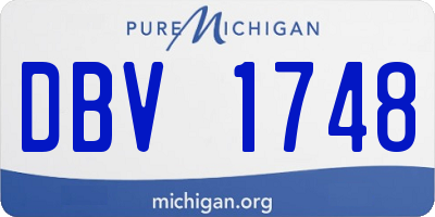 MI license plate DBV1748