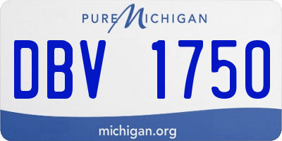 MI license plate DBV1750