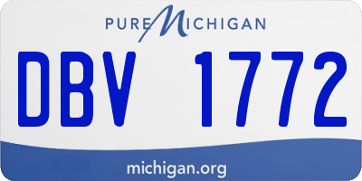 MI license plate DBV1772