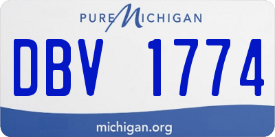 MI license plate DBV1774