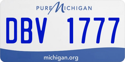 MI license plate DBV1777