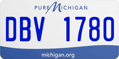 MI license plate DBV1780