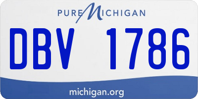 MI license plate DBV1786