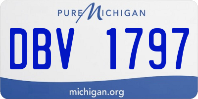 MI license plate DBV1797
