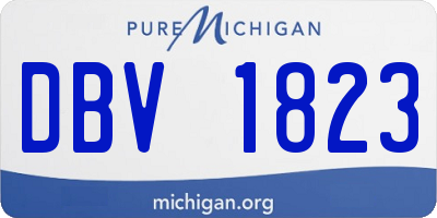MI license plate DBV1823