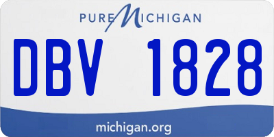 MI license plate DBV1828