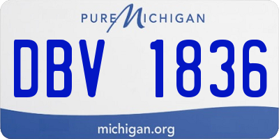 MI license plate DBV1836
