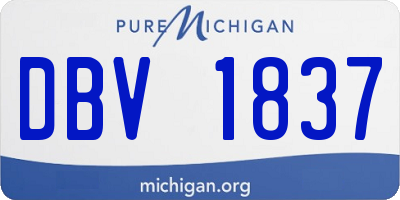 MI license plate DBV1837