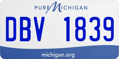 MI license plate DBV1839