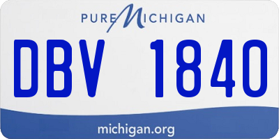 MI license plate DBV1840
