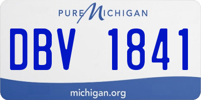 MI license plate DBV1841