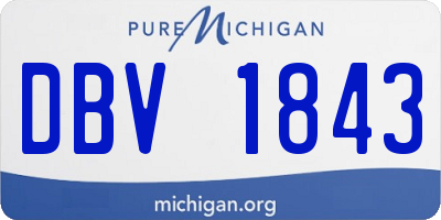 MI license plate DBV1843