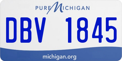 MI license plate DBV1845