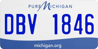 MI license plate DBV1846