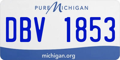 MI license plate DBV1853