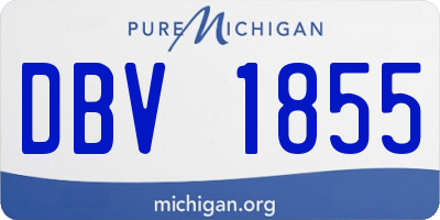 MI license plate DBV1855