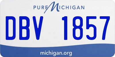 MI license plate DBV1857