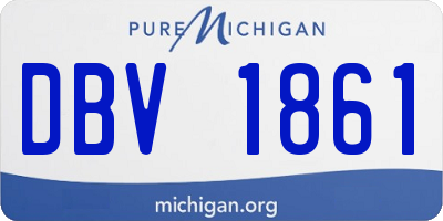 MI license plate DBV1861