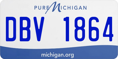 MI license plate DBV1864