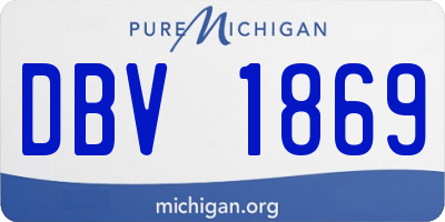 MI license plate DBV1869
