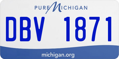 MI license plate DBV1871