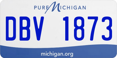 MI license plate DBV1873