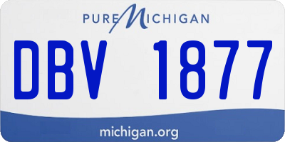 MI license plate DBV1877