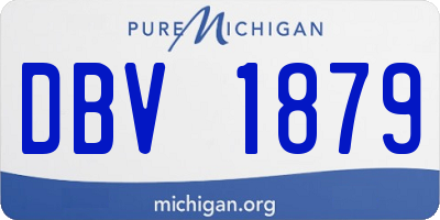 MI license plate DBV1879