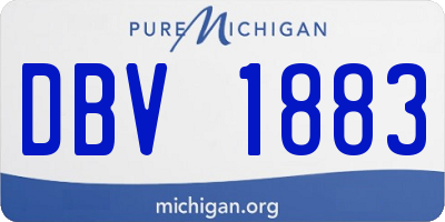 MI license plate DBV1883